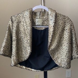 Elevenses Gold Crop Jacket